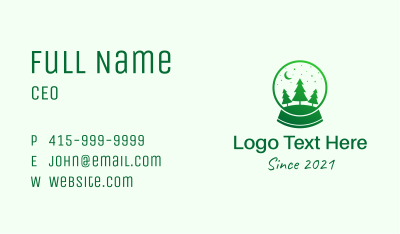 Green Snowball Lamp Business Card Image Preview