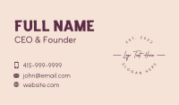 Premium Feminine Wordmark Business Card Image Preview