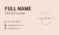 Premium Feminine Wordmark Business Card Design