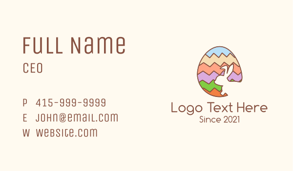 Colorful Easter Egg Business Card Design Image Preview