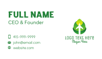 Green Flower Plane  Business Card Image Preview