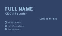 Generic Simple Wordmark Business Card Preview