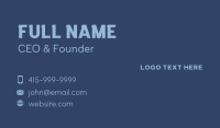 Generic Simple Wordmark Business Card Image Preview