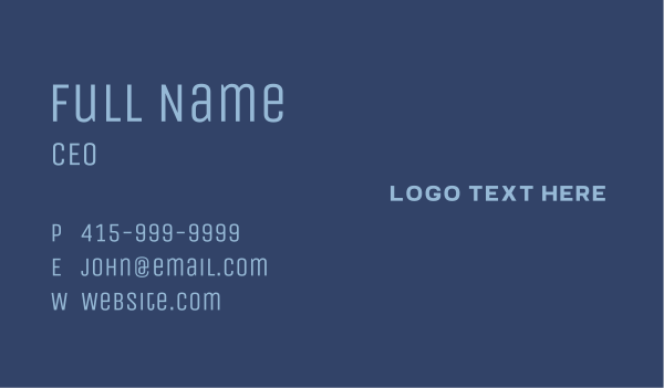 Generic Simple Wordmark Business Card Design Image Preview