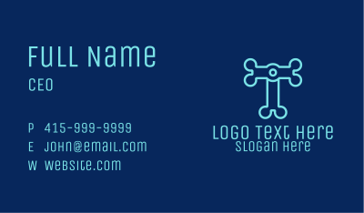 Letter T Electronics Business Card