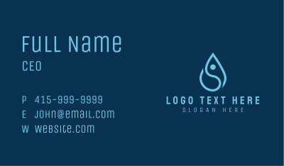 Human Water Droplet Business Card Image Preview
