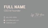 Generic Signature Wordmark Business Card Design