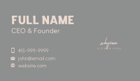 Generic Signature Wordmark Business Card Image Preview