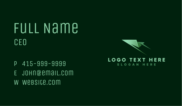 Logistics Freight Paper Plane Business Card Design Image Preview