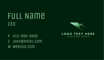 Logistics Freight Paper Plane Business Card Image Preview
