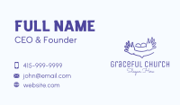 Cute Blue Childcare Business Card Image Preview
