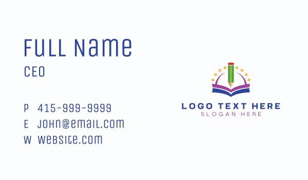 Learning Kindergarten Daycare Business Card Design Image Preview