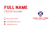 Shield Letter X  Business Card Preview