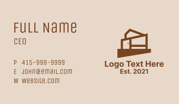 Brown House Structure  Business Card Design Image Preview