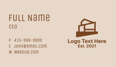 Brown House Structure  Business Card Image Preview