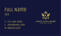 Crest Crown Wings Lettermark Business Card Image Preview