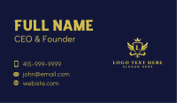 Crest Crown Wings Lettermark Business Card Image Preview