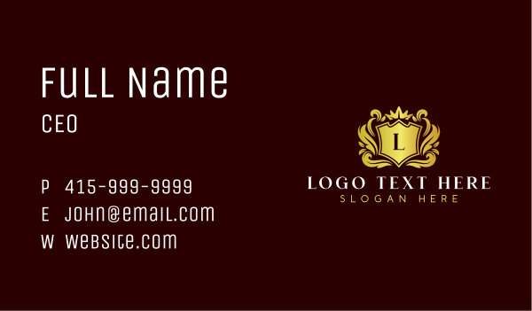 Elegant Premium Shield Business Card Design Image Preview