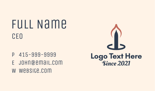 Religious Candlestick  Business Card Design Image Preview
