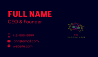 Neon Boombox Radio Business Card Image Preview