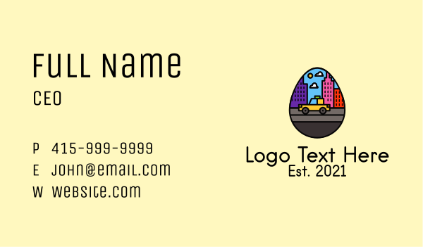 City Taxi Egg Business Card Design Image Preview