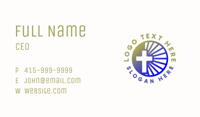 Religious Fellowship Cross Business Card