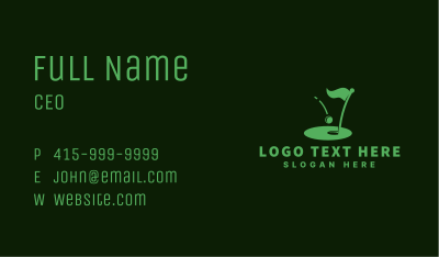 Golf Ball Flag Business Card Image Preview