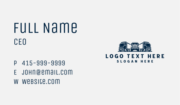 Trucking Freight Cargo Mover Business Card Design Image Preview