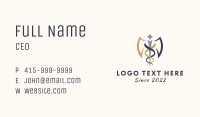 Medical Winged Staff Business Card Image Preview