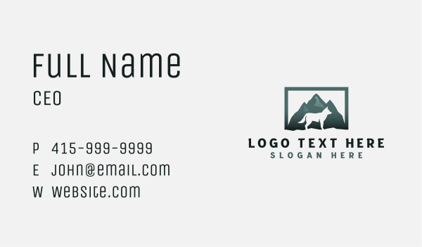 Mountain Dog Wolf Business Card Design Image Preview