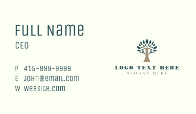 Woman Tree Natural Eco Business Card Image Preview