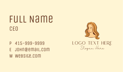 Beautiful Woman Salon Business Card Image Preview