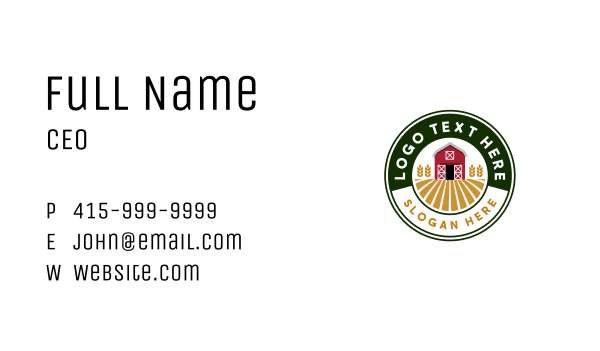 Barn House Badge Business Card Design Image Preview