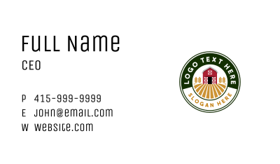 Barn House Badge Business Card Image Preview