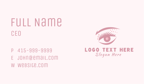 Woman Eyelash Cosmetics Business Card Design Image Preview