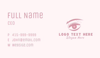 Woman Eyelash Cosmetics Business Card Image Preview