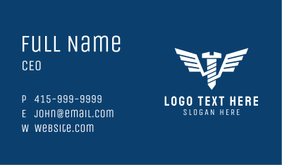 Winged Mechanical Screw Business Card Image Preview