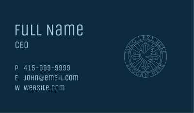 Peace Dove Crucifix Business Card Image Preview
