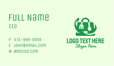 Organic Lunch Bag Business Card Image Preview