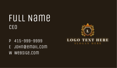 Premium Crest Crown Business Card Image Preview