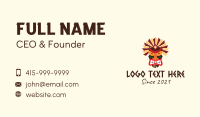 Fierce Tiki Mask Business Card Image Preview
