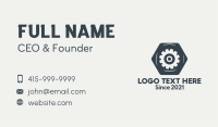 Black Hexagon Gear Business Card Image Preview
