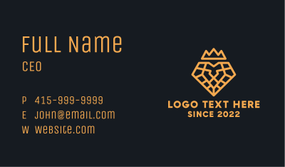 Corporate Lion Crown Business Card