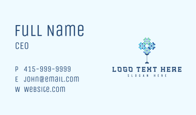 Molecule Tree Tech Business Card Image Preview
