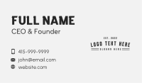 Classic Business Wordmark Business Card Design