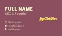 Bright Cursive Wordmark Business Card Image Preview