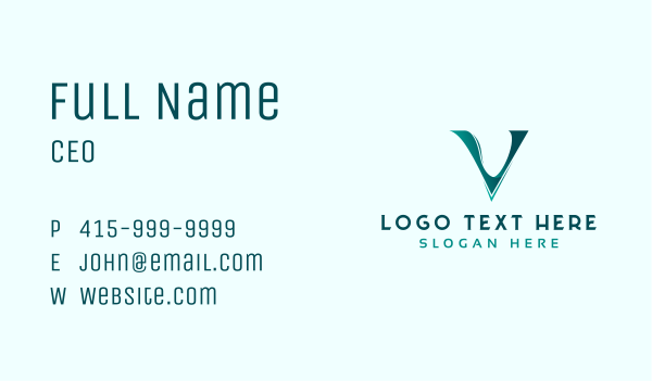 Generic Firm Letter V Business Card Design Image Preview