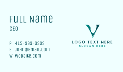 Generic Firm Letter V Business Card Image Preview