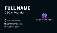 Artificial Intelligence Circuit Brain Business Card Design