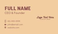 Brown Retro Funk Wordmark Business Card Image Preview